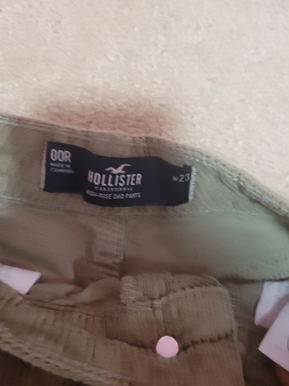 Hollister Olive Green High-Rise Pants